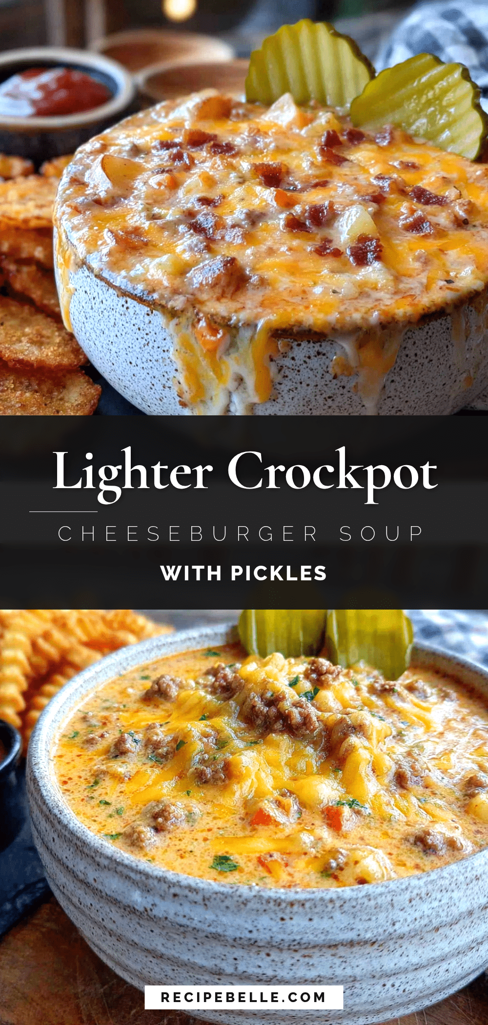 lighter crockpot cheeseburger soup recipe