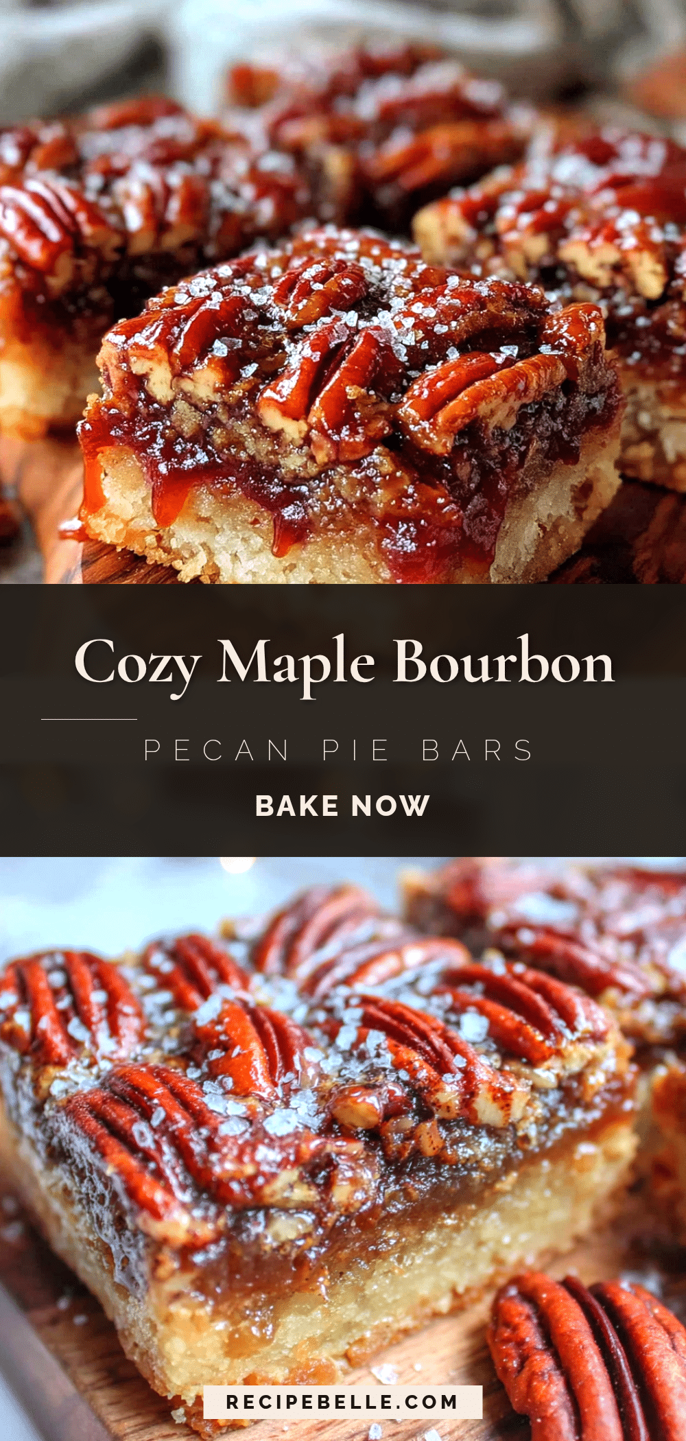 maple bourbon pecan pie bars recipe