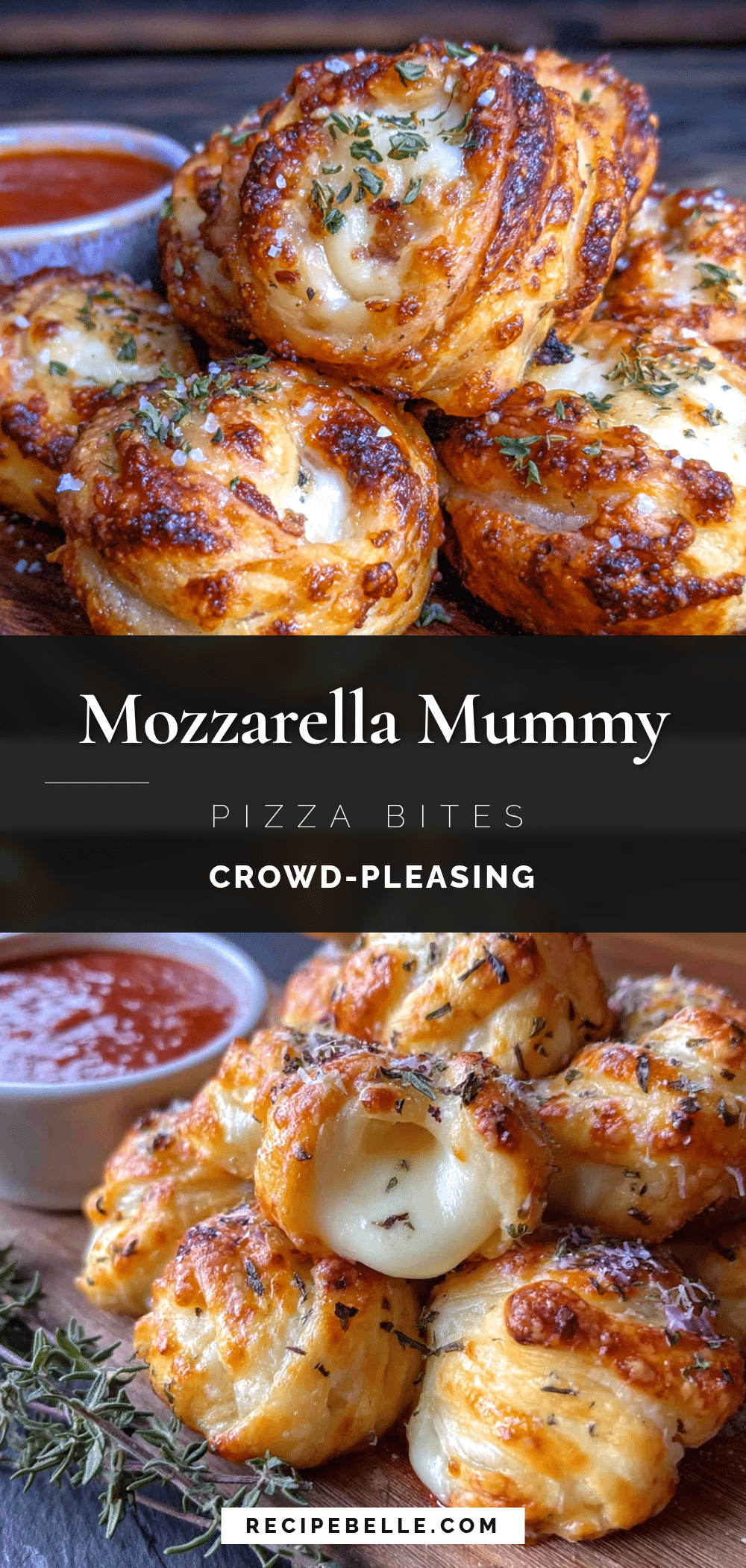 mozzarella mummy pizza bites recipe