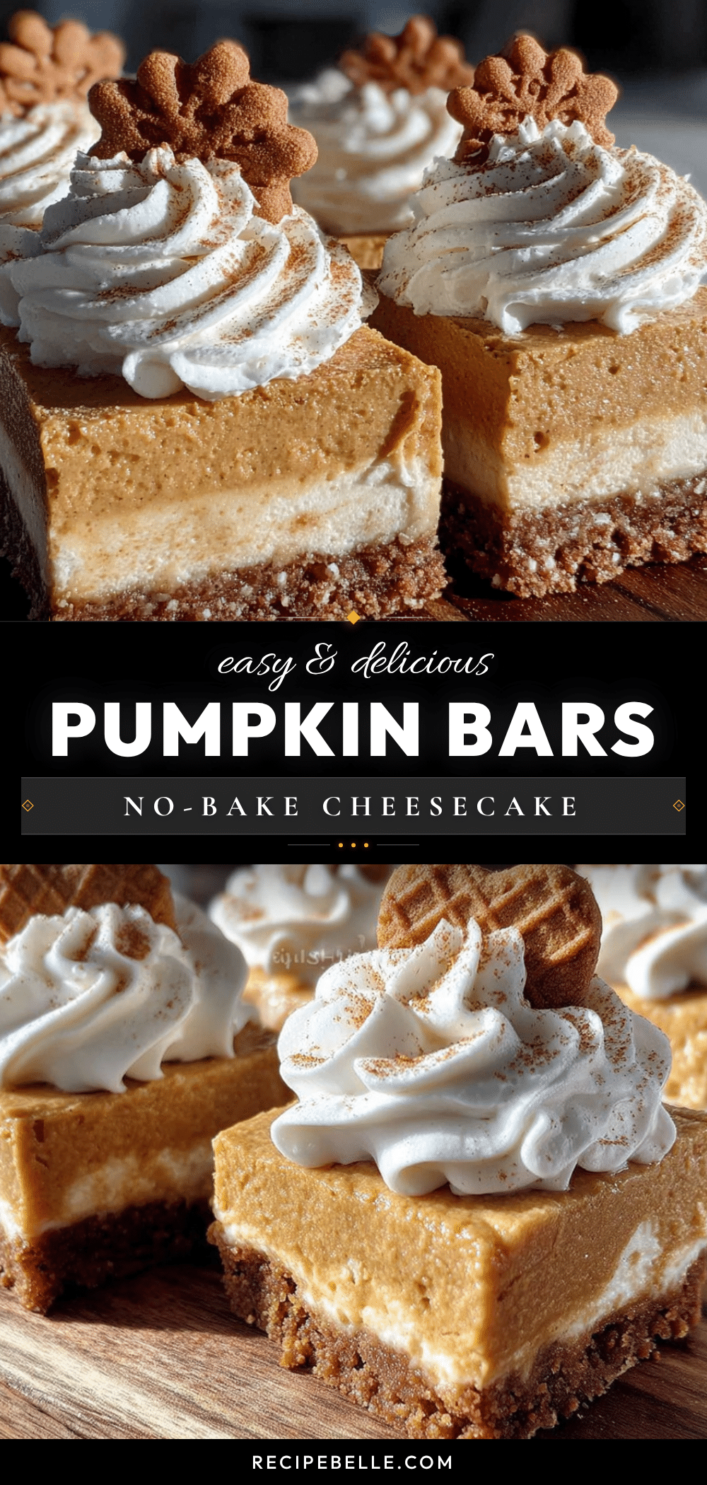 no-bake pumpkin cheesecake bars recipe