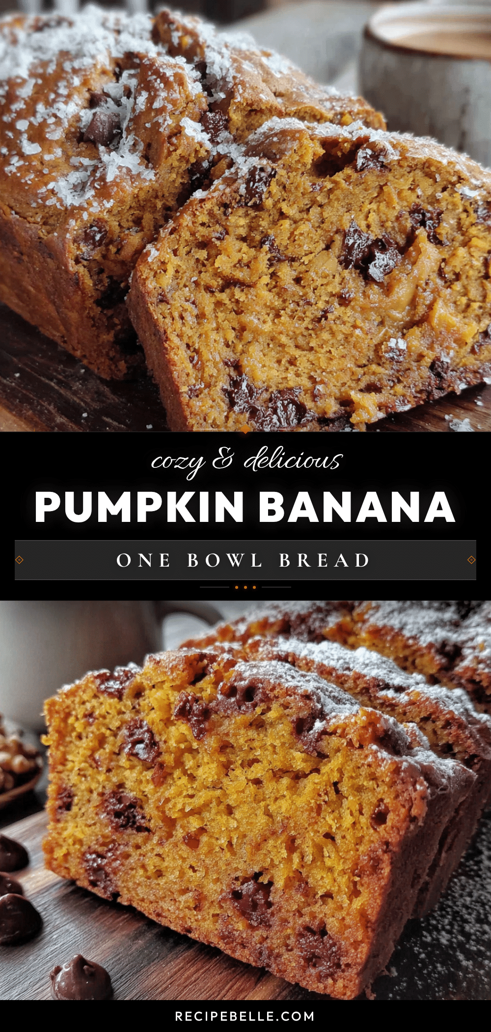 one bowl pumpkin banana bread with chocolate chips recipe