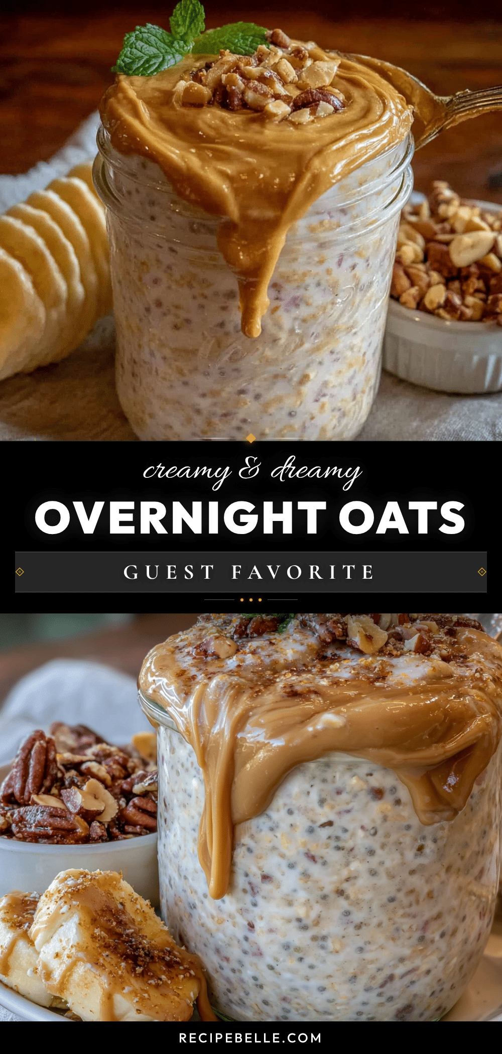 peanut butter banana overnight oats recipe