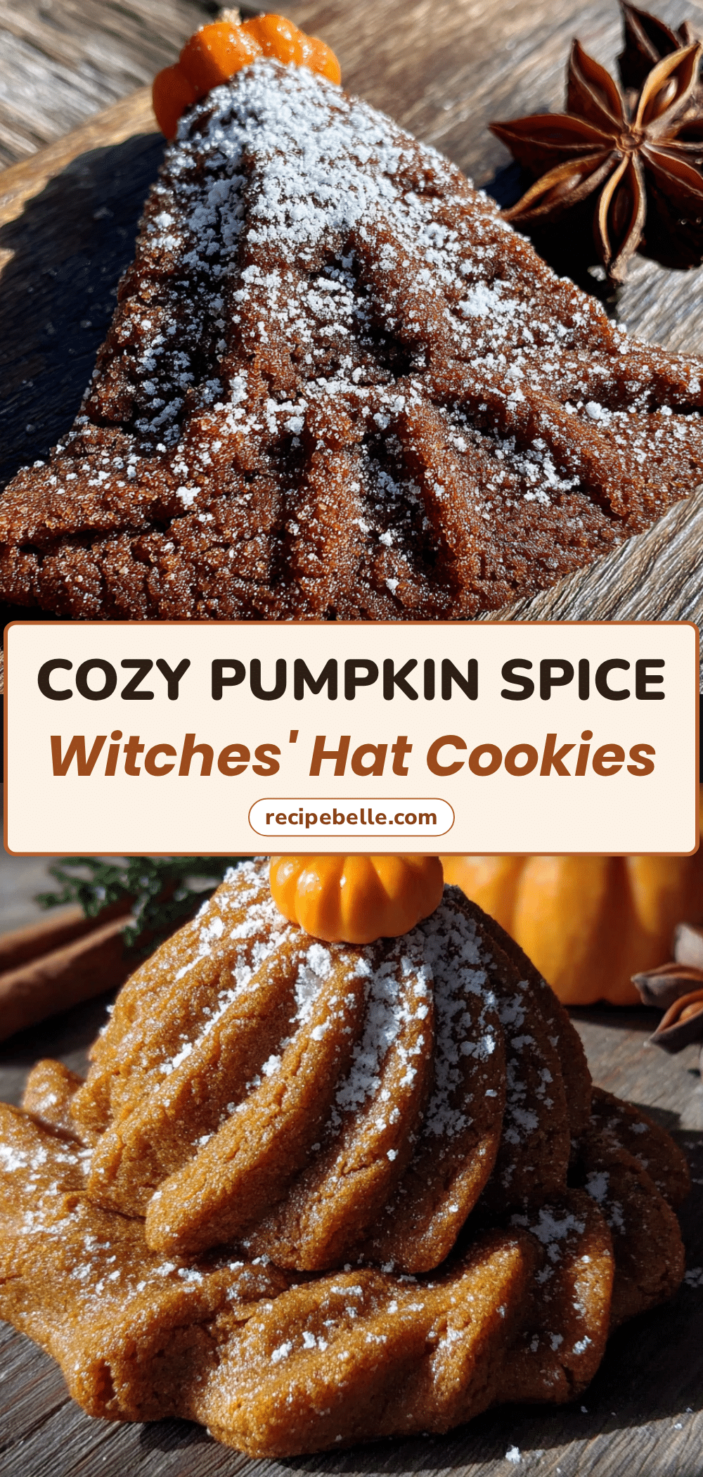 pumpkin spice witches hat cookies recipe