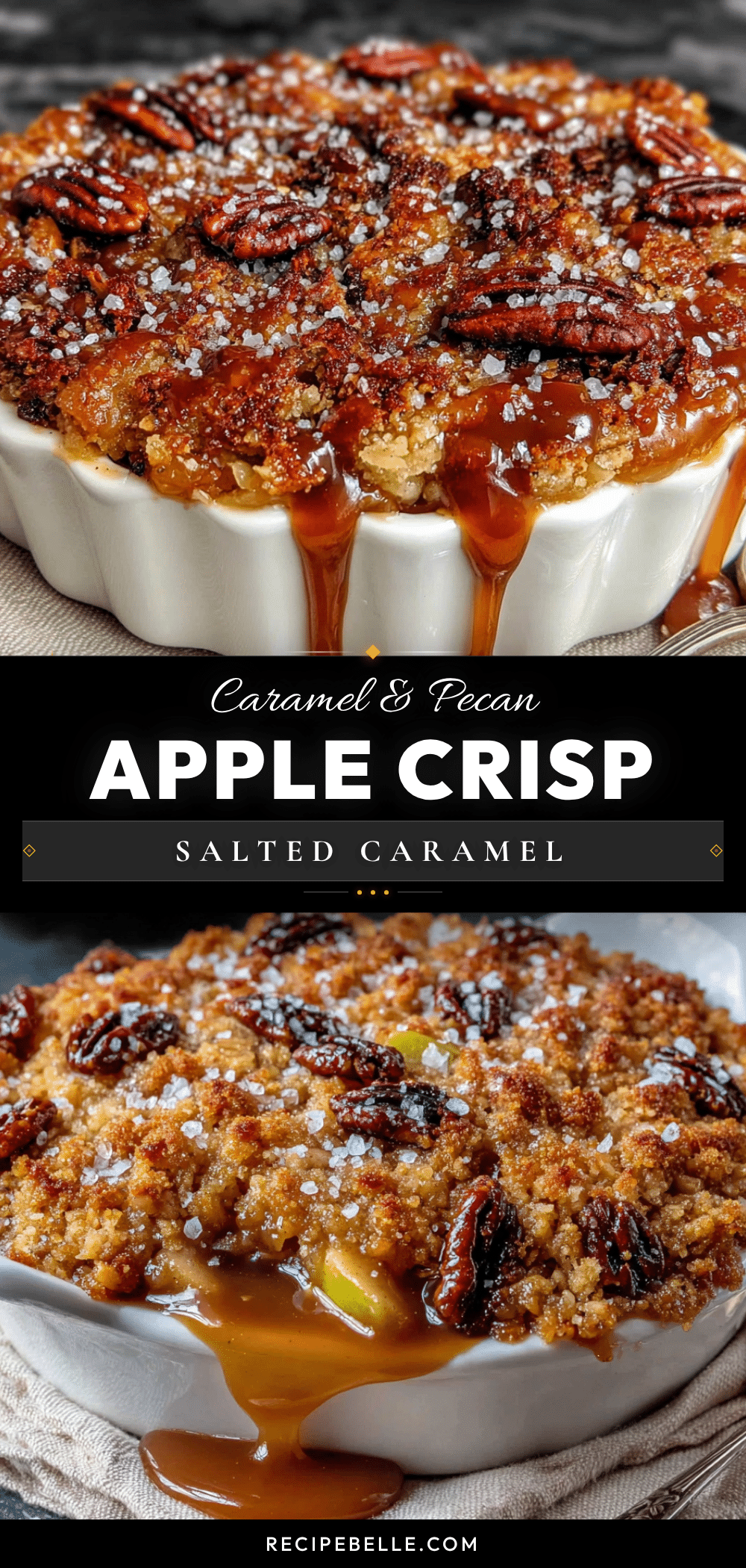 Salted Caramel Apple Crisp recipe