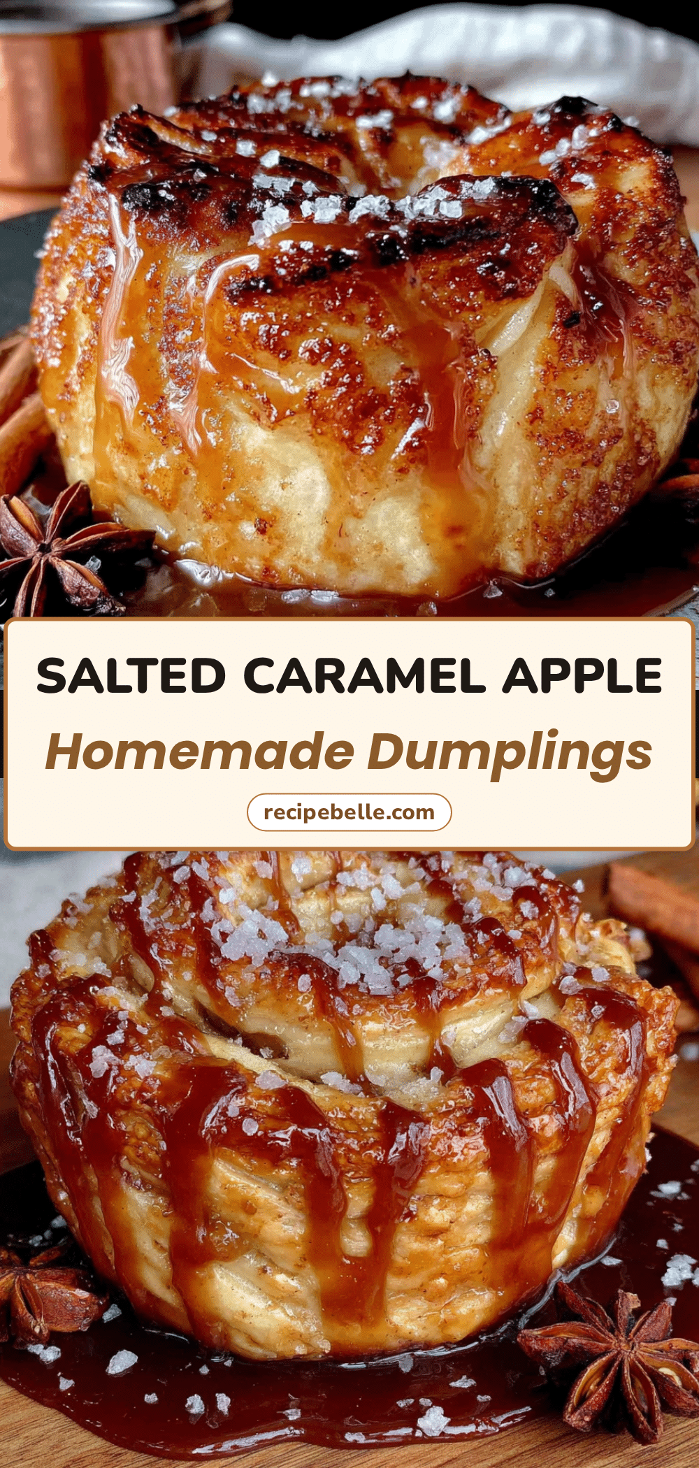 salted caramel apple dumplings recipe
