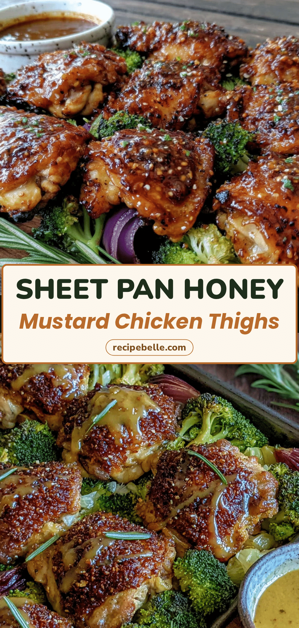 Sheet pan honey mustard chicken thighs recipe