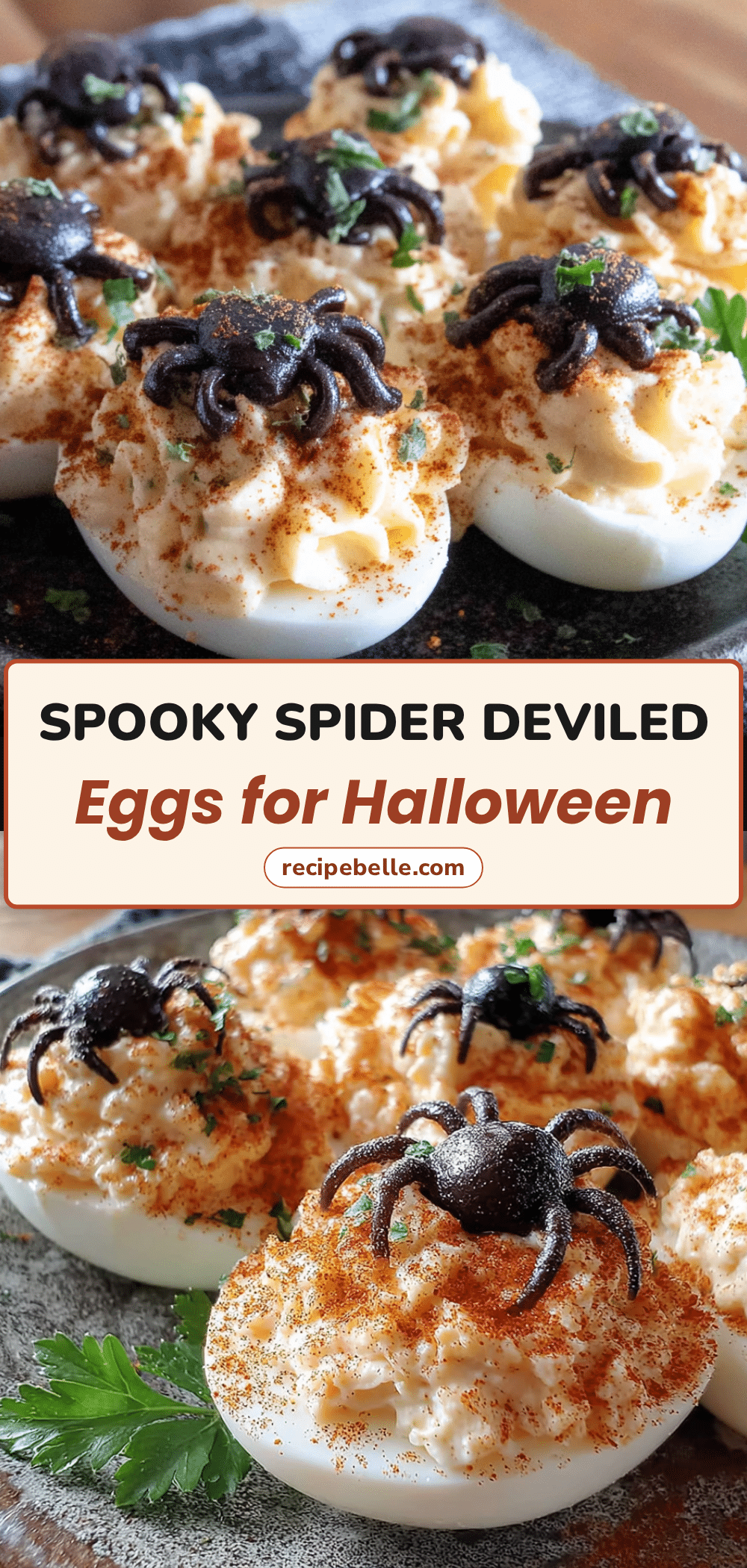 spider deviled eggs recipe