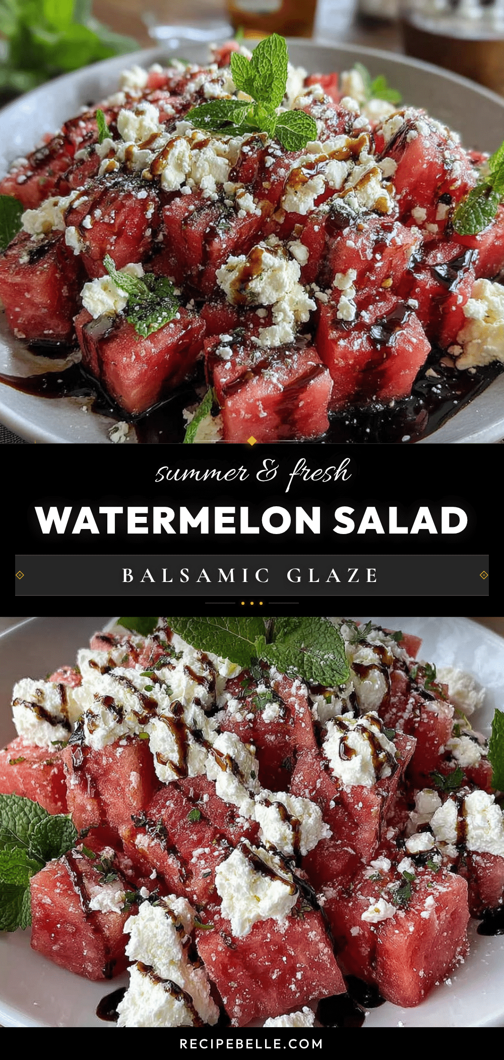 watermelon feta mint salad recipe