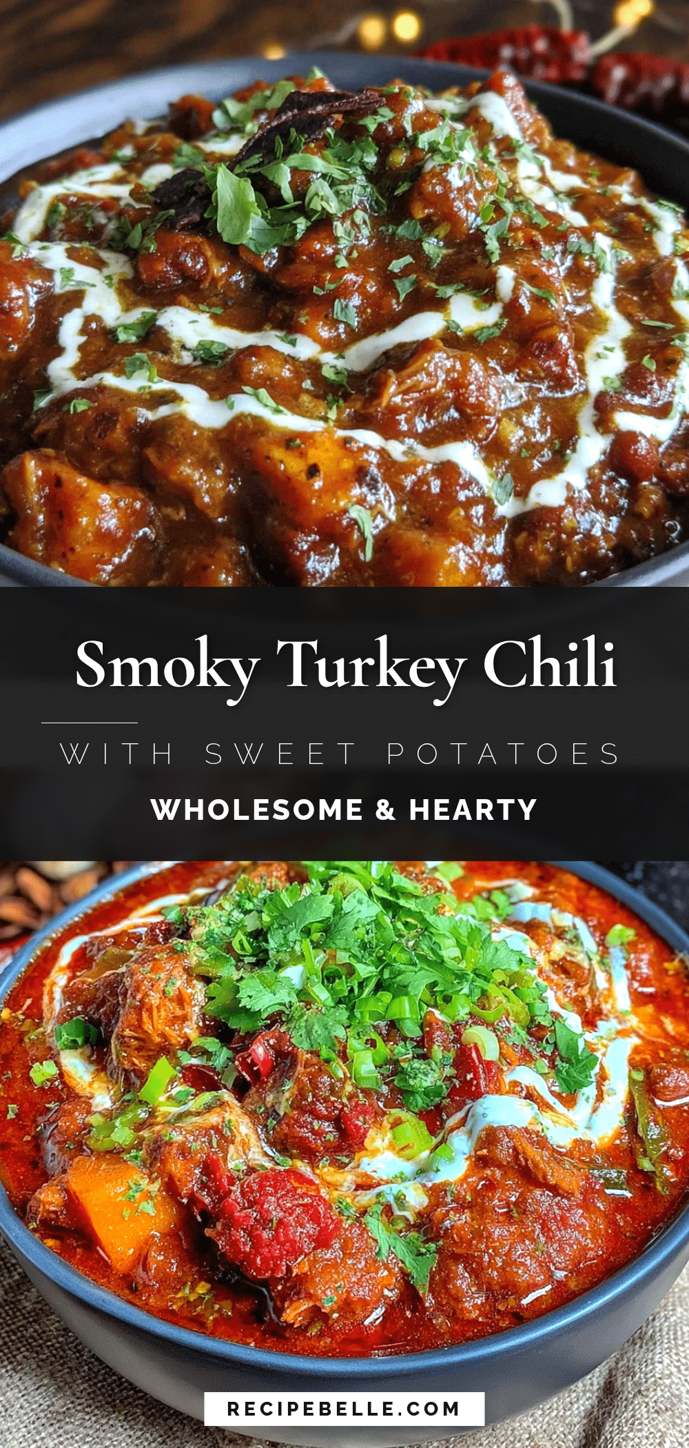 wholesome smoky turkey chili with sweet potatoes recipe